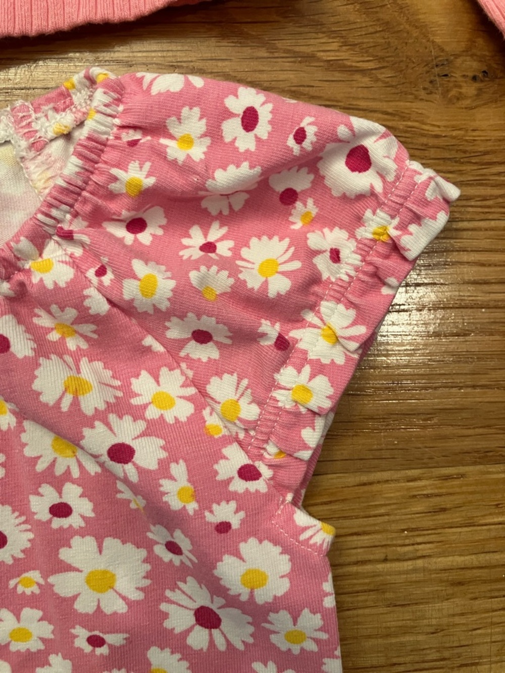 Mayoral 6 month baby Pink Ribbed Cardigan and Pink Floral Top Set - Picture 5 of 7